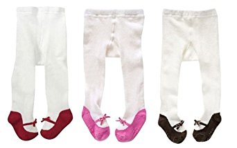 Jeleuon Baby Girls Infant Toddler 3 Pack of Soft Stock Tights Warm Legging Pants