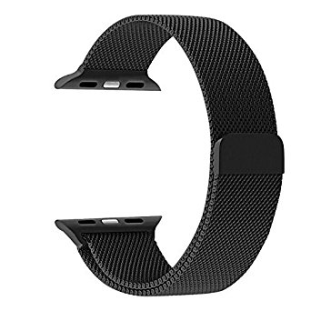 Yearscase 42MM Milanese Loop Replacement Band for Apple Watch Series 1 Series 2 Sport&Edition - Black