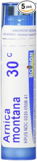 Boiron Homeopathic Medicine Arnica Montana, 30C Pellets, 80-Count Tubes (Pack of 5)