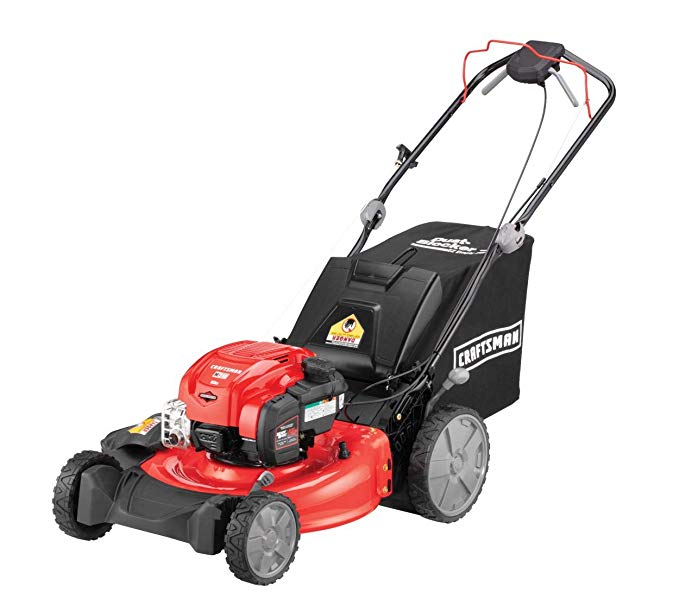 Craftsman M310 163cc Briggs & Stratton 725 exi 21-Inch 3-in-1 RWD Self-Propelled Gas Powered Lawn Mower with Bagger