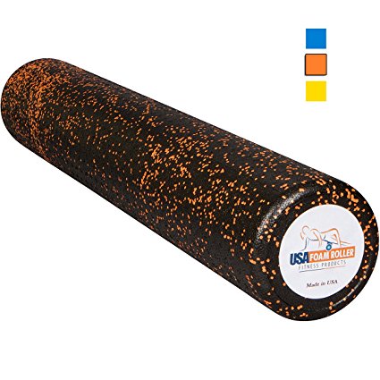 USA Foam Roller, Extra Firm High Density Foam Rollers for Exercise - Available in 36 inch, 18 inch, 12 inch (Choose Color) 2.8lbs/ft³ Density with 3 Year Warranty