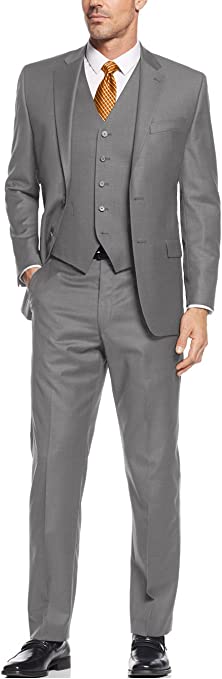 Salvatore Exte Men's Vested Three Piece Suit Blazer Jacket Dress Vest Plus Pant