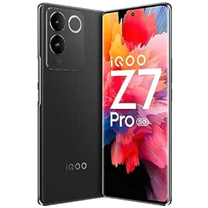 (Refurbished) iQOO Z7 Pro 5G (Graphite Matte, 8GB RAM, 128GB Storage) | 3D Curved AMOLED Display | 4nm MediaTek Dimesity 7200 5G Processor | 64MP Aura Light OIS Camera | Segment's Slimmest & Lightest Smartphone