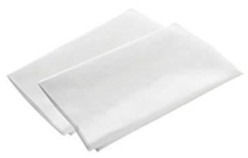 White Body Pillowcases 2" Hems Set of 2 Pillow Cases - 100% Brushed Microfiber - 21x60 (fits 20x54)