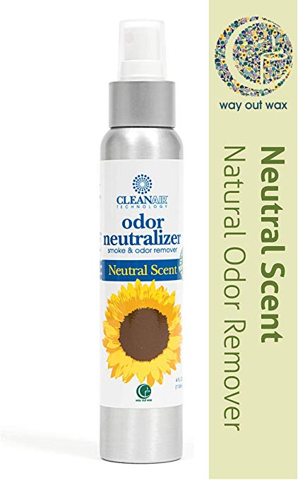 Way Out Wax Odor Neutralizing Spray, Clean Air Neutral Scent Odor Remover (4 oz Spray Bottle); All-Natural Air Freshener and Deodorizer
