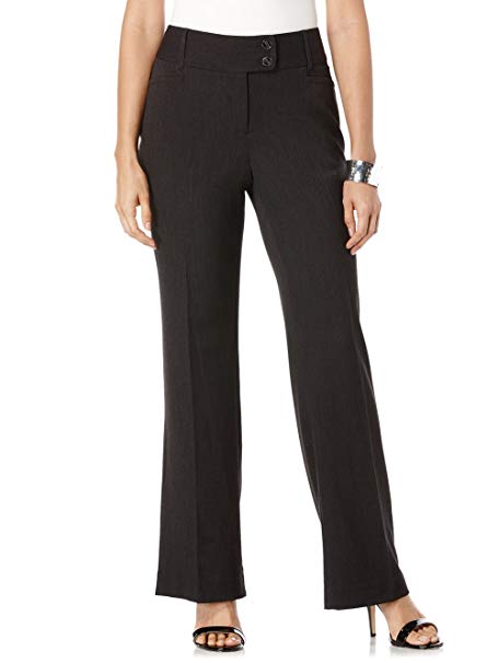 Rafaella Women's Curvy Fit Gabardine Boot Leg Trouser