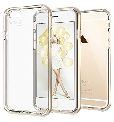 Scottii iPhone 6S Plus Case, Scottii [Luxurii Clear] Case, iPhone 6 Plus / 6S Plus (5.5 inch screen) [Scratch Resistant] (Crystal Clear / Champagne Gold)
