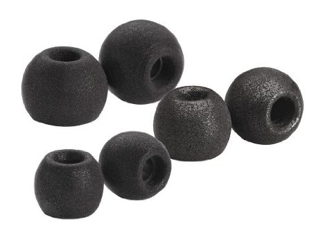 Comply Foam Earphone Tips - Comfort Ts-400 (Black, 3 Pair, Mixed)