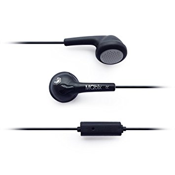 MQbix MQGT25BLK Flexible Gel Type Earphones with Mic, Black
