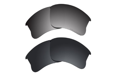 Polarized Lens Replacement Fit for Oakley Flak Jacket XLJ Sunglass 2 Pairs of Lenses Pack N18