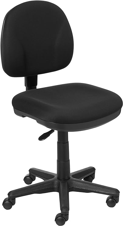 Office Star Pneumatic Sculptured Task Chair with Thick Padded Seat and Built-in Lumbar Support, Coal FreeFlex