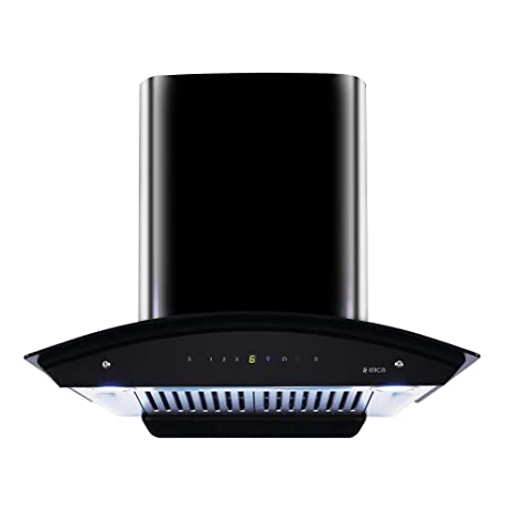 Elica 60 cm 1200 m3/hr Auto Clean Chimney (WD HAC TOUCH BF 60 MS, 2 Baffle Filters, Touch   Motion Sensor Control, Black)