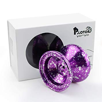 Unresponsive YOYO, P.lotor Newest Design V1 Polished Alloy Aluminum Professional Yo-yo Ball with Gift Package (Purple)