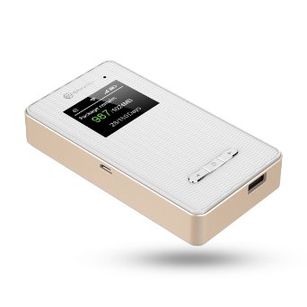 GlocalMe G1S Global Unlocked Mobile Wi-Fi Hotspot Roaming-Free and SIM-Free Support Over 108 Countries and Built-in 6000 mAh Power Bank