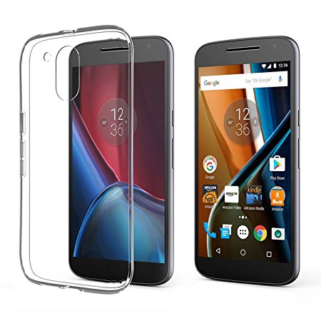 [2 Pack] Moto G4 Case, SPARIN Motorola Moto G4 / G4 Plus Case Anti-Scratches & Shock TPU Flexible Soft Bumper Protective Skin Case for Moto G4 and Moto G4 Plus (Clear)