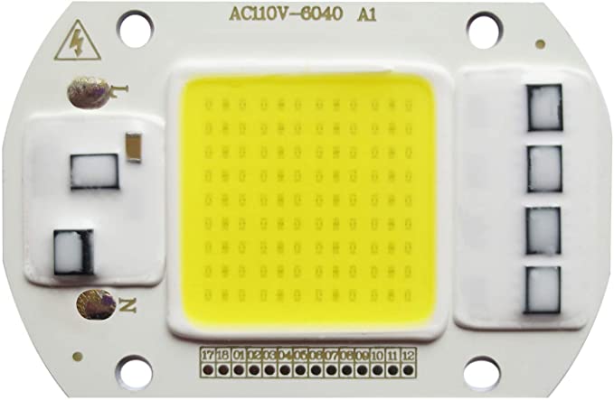 Tesfish LED COB Chip 50W 110V White Light Engine Integrated Smart IC Driver