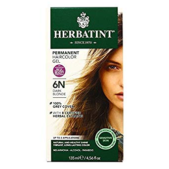 Herbatint 6N Permanent Herbal Dark Blonde Haircolor Gel Kit - 3 per case.