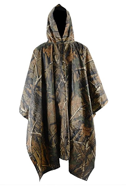 Vcansion Unisex Outdoor Products Ripstop Raincoat Poncho Mylar Space Blankets