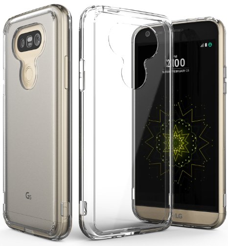 LG G5 Case, Vena [RETAIN] Slim Protection | Crystal Clear | Scratch Resistant | Shock Absorption | Hybrid Bumper | Hard Back Cover Case for LG G5 (Clear)