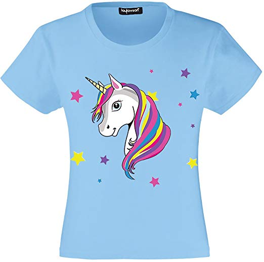 Unicorn T-Shirt Girls Kids Unicorn T Shirt Tee Top Ages 3 to 15 Years