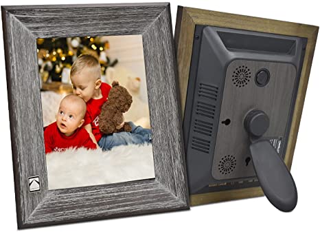 KODAK Classic Digital Photo Frame Wood 8013W, 8 inch Touch Screen Electronic Picture Frame Wifi Enabled, Cloud Storage, 16GB Internal Memory with Picture Music Video Function etc.