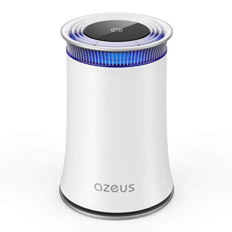 AZEUS Air Purifier, True HEPA Filter Air Purifier for Home, Offices & Bedrooms, Air Cleaner for Allergies and Pets, Smokers, Mold, Pollen, Dust, Whisper-Quiet, 100% Ozone-Free, 3-Year Warranty