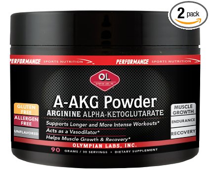 Olympian Labs A-AKG Powder, 30 Servings (Pack of 2)