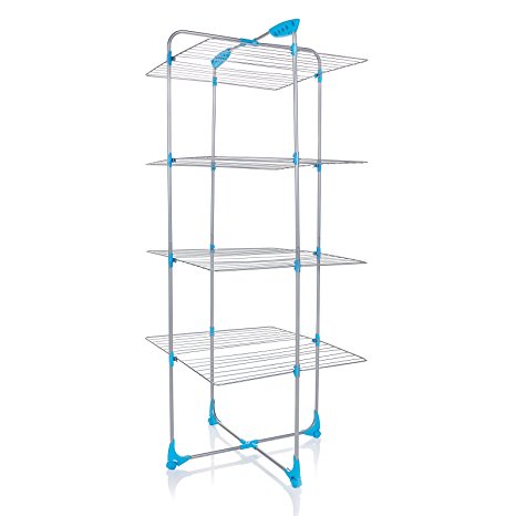 Minky Tower Indoor Airer, 40m drying space, Silver