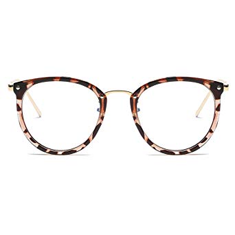 Amomoma Fashion Round Eyewear Frame Eyeglasses Optical Frame Clear Lens Glasses AM5001