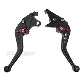 Short Brake and Clutch Levers for SUZUKI HAYABUSA 2008-2017 ,GSXR1300 2008 2009 2010 2011 2012 2013 2014 2015 2016 2017-Black