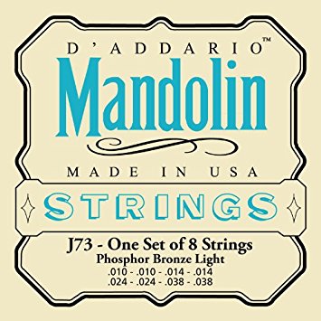 D'Addario J73 Mandolin Strings, Phosphor Bronze, Light, 10-38