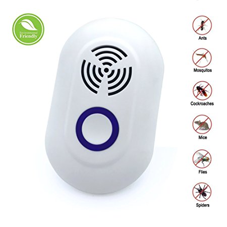 Pest Repeller,Ultrasonic Pest Repellent Plug In with Night Light Eco-Friendly Electronic Pest Control for Insects, Mosquitoes, Cockroaches, Ants, Rodents, Flies, Bugs, Spiders, Mice [1-Pack]