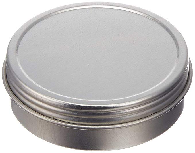 Screw Top Round Steel Tin Can, 1oz (24 Per Pack)