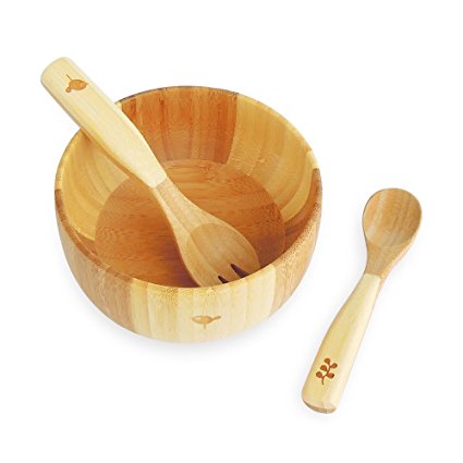 La Boos Children Dinnerware (Bowl Set), Natural Bamboo