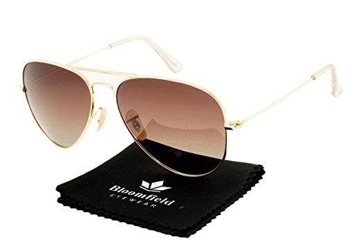 Bloomfield Premium Classic Aviator polarized sunglasses for men women 100% UV Protection BFA