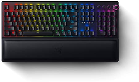 Razer BlackWidow V3 Pro Mechanical Wireless Gaming Keyboard: Yellow Mechanical Switches - Linear & Silent - Chroma RGB Lighting - Doubleshot ABS Keycaps - Transparent Switch Housing - Bluetooth/2.4GHz, classic black