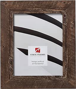 Craig Frames American Barn, Faux Barnwood Picture Frame, Brown Oak, 18 x 24 Inch