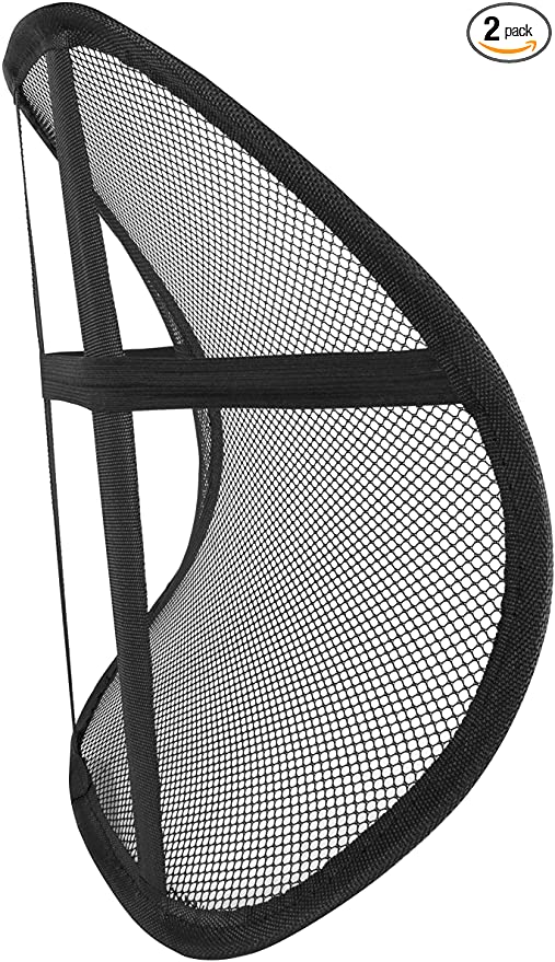 Samsonite, 2-Pack 3D Mesh Lumbar Support for Office Chair, Car or SUV, Super Lightweight, Super Breathable Materials, Universal Fit, Premium Quality, Back Cushion