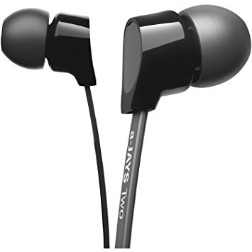 JAYS T00073 Two Noise Isolating Earbuds, High Gloss Black (Discontinued by Manufacturer)