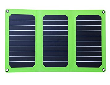 Solar Charger,PowerGreen 21W Folding Solar Panel Charger with Dual USB Ports for All 5V Digital Cell Phones,Emergency Camping&Hiking