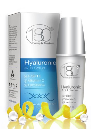 180 Cosmetics - Hyaluronic Acid Serum with Vitamin C Forte - Super Strong Hyaluronic Acid For Mature Skin Care - Best Firming Serum - For Fine Lines and Wrinkles - Anti Aging Anti Wrinkle Serum 1 oz