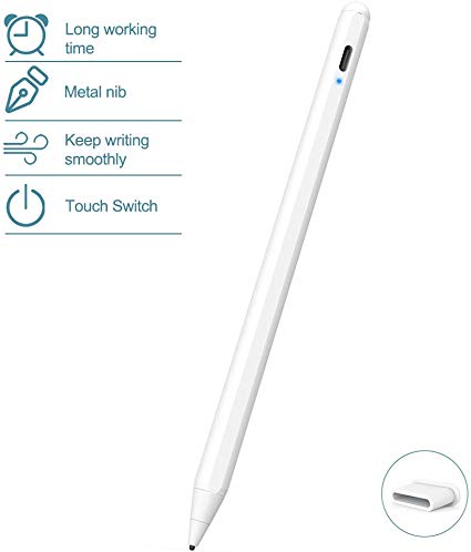 CiSiRUN Stylus Pen 2nd Gen Compatible with Apple pencil Touch Screen Pen Capacitive Rechargeable Styli with 1.5mm Ultra Fine Tips Compatible with iPads/Tablets/iPhones/Samsung/Lenovo/LG&HTC