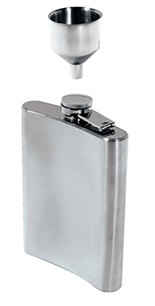 SE HQ90 Stainless Steel 8-Oz. Hip Flask & Funnel Set