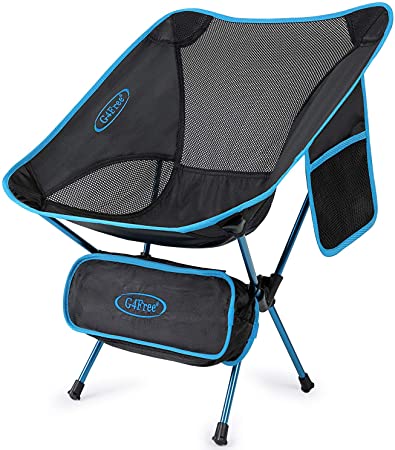 G4Free Upgraded Portable Camp Chair, Folding Compact Backpacking Chairs Heavy Duty Ultralight for Outdoor, Camping, Travel, Beach, Picnic, Festival, Hiking