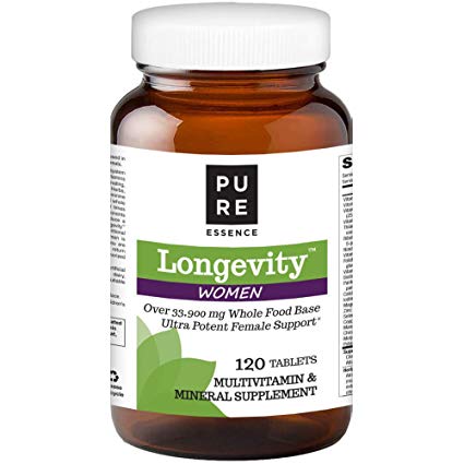 Pure Essence Labs Longevity Women's Formula - Anti Aging Multiple - 120 Tablets