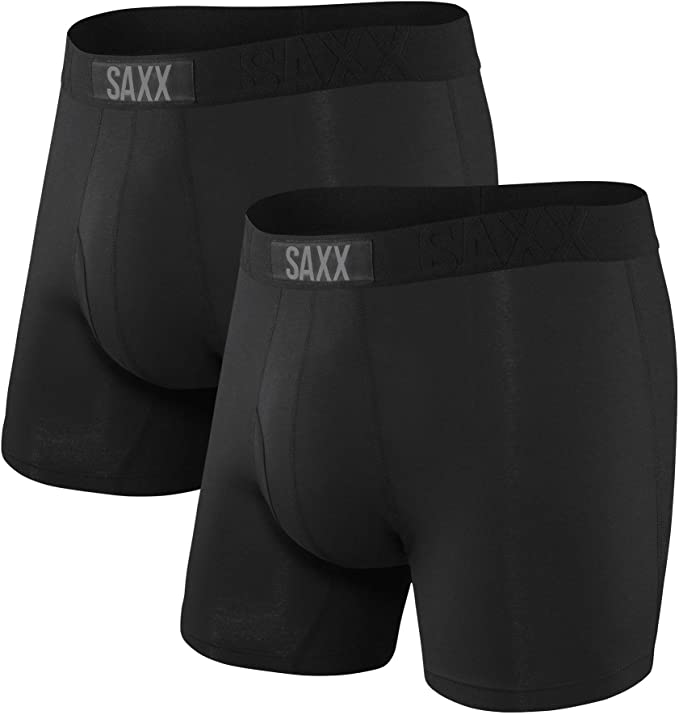 SAXX Men's Underwear - ULTRA Boxer Briefs with Built-In BallPark Pouch Support – Pack of 2, Core