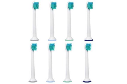 Philips Sonicare ProResults HX6023, HX6024 Compatible Compact Replacement Toothbrush Heads, 8-pack, Refills DiamondClean, Flexcare Series, HealthyWhite, Plaque Control, Gum Health, PowerUp EasyClean