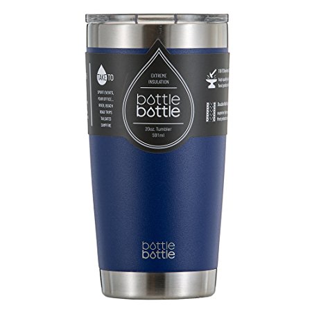 20 oz Insulated Travel Mug, Bottlebottle Stainless Steel Tumbler Vacuum Cup, Galaxy Blue