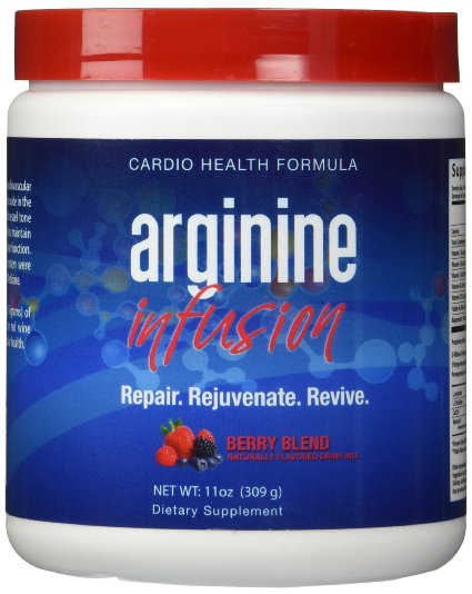 L-Arginine Infusion Cardio Health 5,000mg L-arginine, 1,000mg L-citrulline, CoQ10, & AstraGin net wt. 11 oz (309 g)