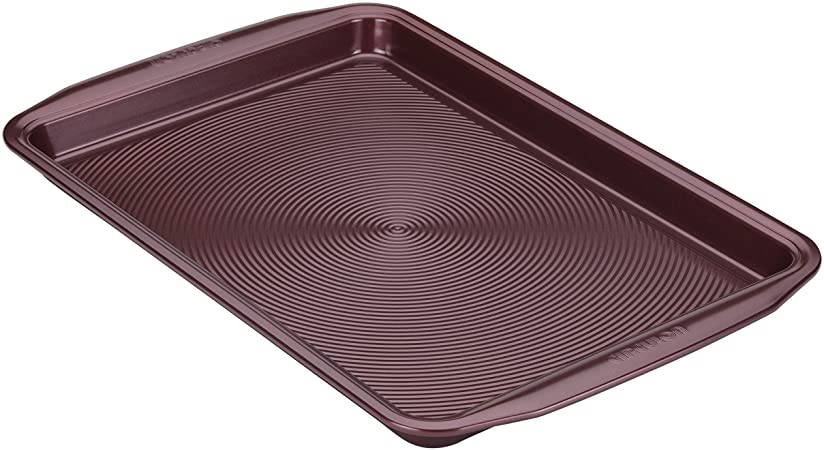 Circulon 47881 Nonstick Bakeware, Nonstick Cookie Sheet / Baking Sheet - 11 Inch x 17 Inch, Merlot Red